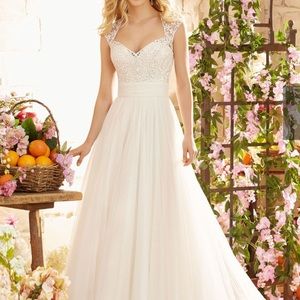 Morilee Wedding Dress with Embroidery on Soft Net